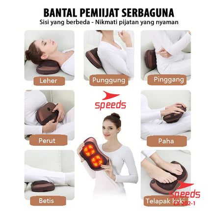 SPEEDS Bantal Pijat portable Home and  Car Masage Pillow 202-1