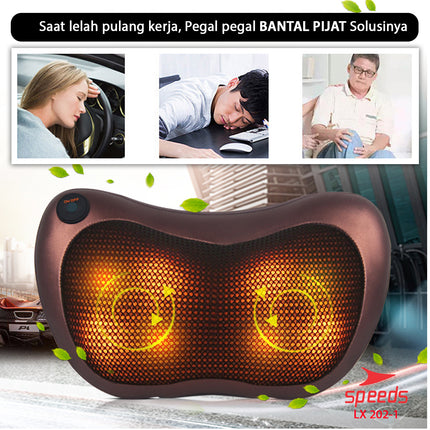 SPEEDS Bantal Pijat portable Home and  Car Masage Pillow 202-1