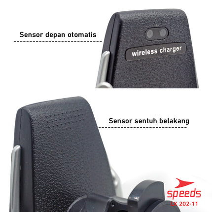 SPEEDS Wireless Car Charger Fast Charging Dipasang di Air Vent Automatic 202-11