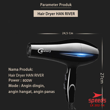 SPEEDS Hair Dryer Alat Pengering Rambut Mini Multifungsi Salon Haircare Pengatur Panas 202-14