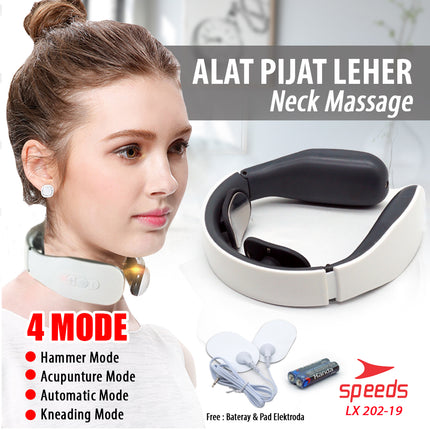 SPEEDS Alat Pijat Leher Neck Massager Alat Terapi Leher dan Tubuh Elektrik Infrared Magnetic 202-19
