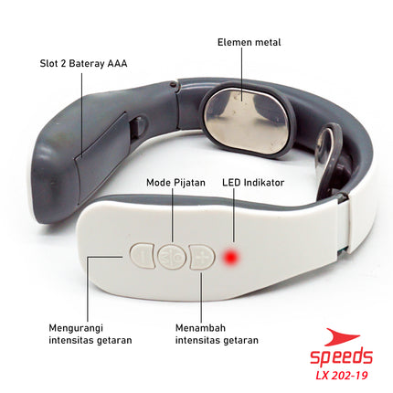 SPEEDS Alat Pijat Leher Neck Massager Alat Terapi Leher dan Tubuh Elektrik Infrared Magnetic 202-19