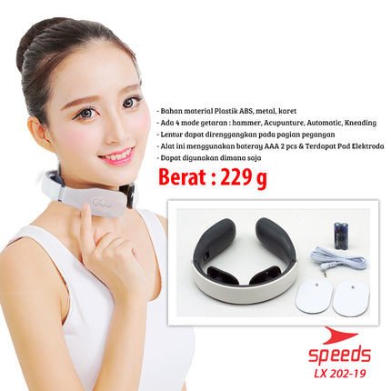 SPEEDS Alat Pijat Leher Neck Massager Alat Terapi Leher dan Tubuh Elektrik Infrared Magnetic 202-19