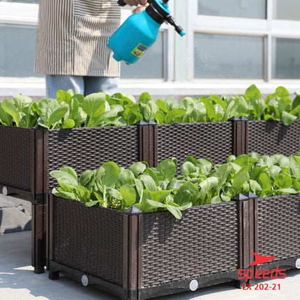 SPEEDS Pot Tanaman Pot Bunga Planter Box Plastik Benih Bibit Tanaman Rak Tanaman 202-21