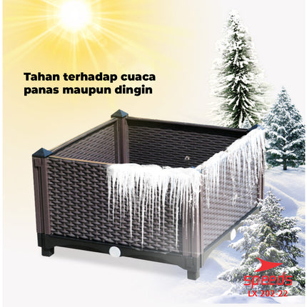 SPEEDS Pot Tanaman Pot Bunga Planter Box Plastik Benih Bibit Tanaman Rak Tanaman 202-22