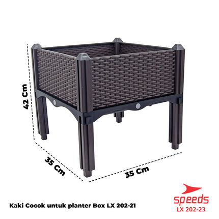 SPEEDS Kaki Penyangga Plastik Planter Box Dudukan Tanaman Hiasan Pot Tanaman 202-23