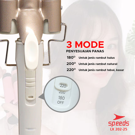 SPEEDS Catokan Rambut Original Hair Curly Keriting Catokan 20mm Otomatis Portable 202-25