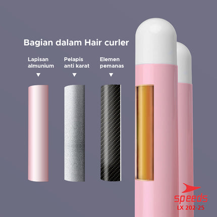 SPEEDS Catokan Rambut Original Hair Curly Keriting Catokan 20mm Otomatis Portable 202-25