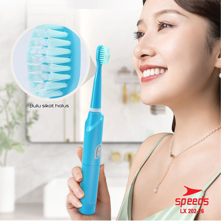 SPEEDS Sikat Gigi Elektrik Untuk Dewasa Sikat Gigi Mini Cleaner Portable Otomatis 3 Getaran 202-26