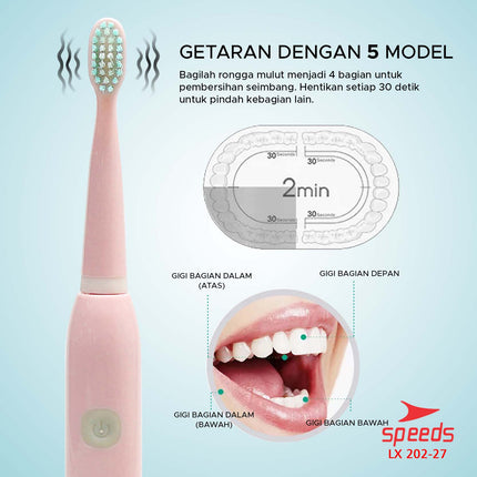 SPEEDS Sikat Gigi Elektrik Tooth Brush Electric Mini Portable Traveling 202-27