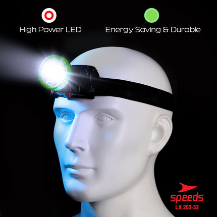 SPEEDS Head Lamp Lampu Senter Kepala Senter Camping Gunung Outdoor 202-32