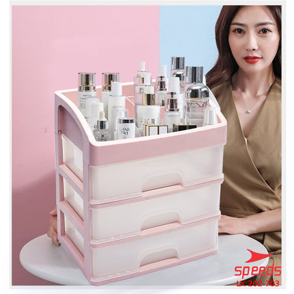 SPEEDS Kotak Penyimpanan Laci Makeup Rak Kosmetik Storage Box Organizer 3 Susun 202-703