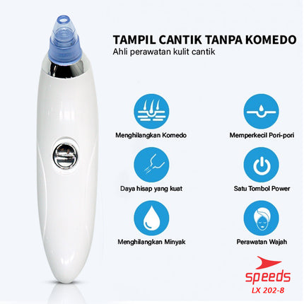 SPEEDS Alat Penyedot Komedo Blackhead Remover Pembersih Jerawat Wajah Elektrik Beauty Kecantikan 202-8