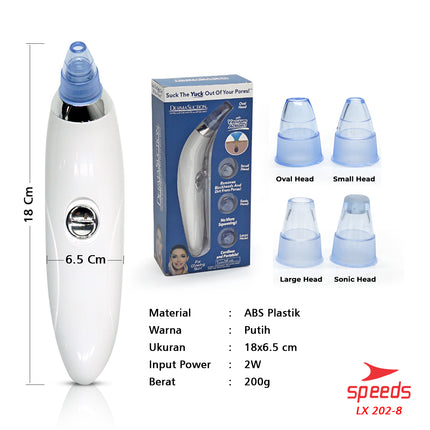 SPEEDS Alat Penyedot Komedo Blackhead Remover Pembersih Jerawat Wajah Elektrik Beauty Kecantikan 202-8