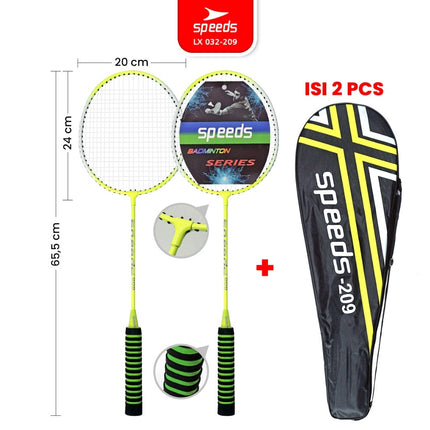 SPEEDS Raket Badminton Raket Racket Bulu Tangkis Outdoor Original Pertandingan 032-507