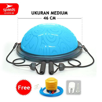 SPEEDS Bosu Ball Balance Pad Olahraga Rumah Gymball Fitness Olahraga 019-20