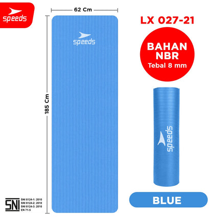 SPEEDS Yoga Mat Exercise Floor Gymnastics Meditation Gym Fitness Floor Mat SNI 027-21 Standard
