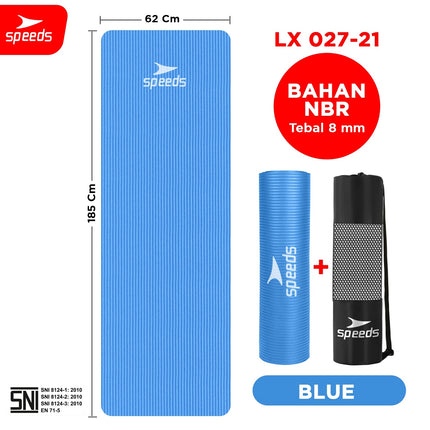 SPEEDS Yoga Mat Exercise Floor Gymnastics Meditation Gym Fitness Floor Mat SNI 027-21 Standard
