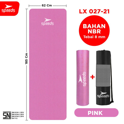 SPEEDS Yoga Mat Exercise Floor Gymnastics Meditation Gym Fitness Floor Mat SNI 027-21 Standard