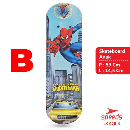 SPEEDS Papan Skateboard Anak Pennyboard Mainan Anak Roda PVC Papan Skate Fullset Freestyle 028-2406