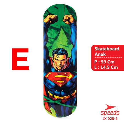 SPEEDS Papan Skateboard Anak Pennyboard Mainan Anak Roda PVC Papan Skate Fullset Freestyle 028-2406
