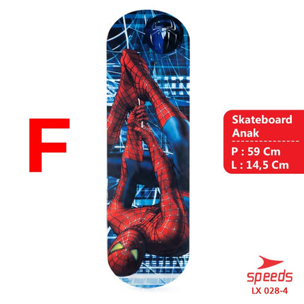 SPEEDS Papan Skateboard Anak Pennyboard Mainan Anak Roda PVC Papan Skate Fullset Freestyle 028-2406