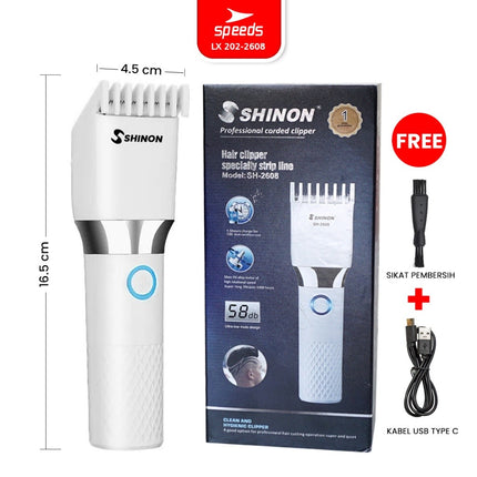 SPEEDS Alat Cukur Rambut Bayi Anak Elektrik USB Cordless Hair Clipper Rechargeable Professional Electric 202-2608