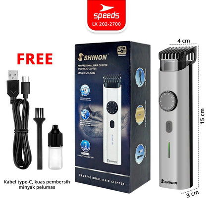 SPEEDS Alat Cukur Rambut Bayi Anak Hair Clipper USB Rechargeable Pencukur Rambut Cordless Professional Elektrik 202-2700