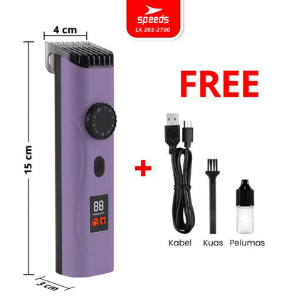 SPEEDS Alat Cukur Rambut Bayi Anak Hair Clipper USB Rechargeable Pencukur Rambut Cordless Professional Elektrik 202-2700