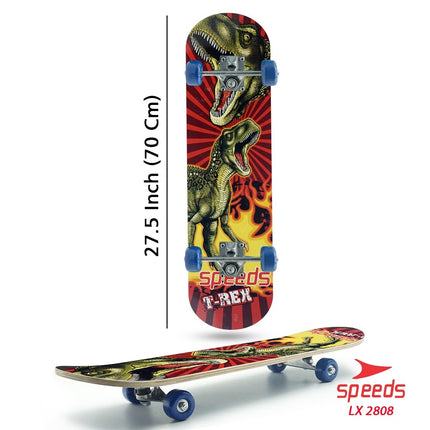 SPEEDS Papan Skateboard FullSet Dewasa Besar Alas Pasir Kayu Skate Board LX 028-6 , 2808 Sans