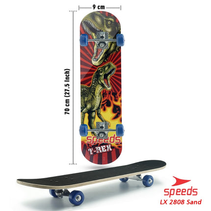 SPEEDS Papan Skateboard FullSet Dewasa Besar Alas Pasir Kayu Skate Board LX 028-6 , 2808 Sans