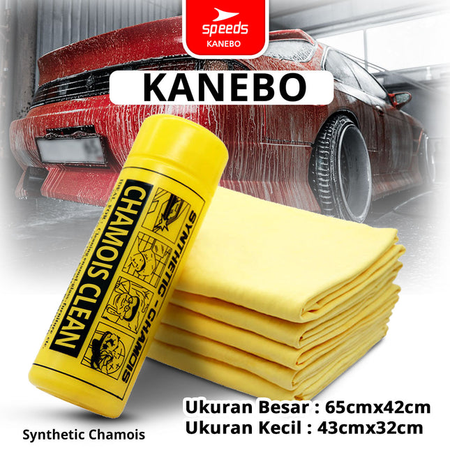 SPEEDS Kanebo Chamois 32x43cm Lap Mobil Serbaguna Kain Lap Tebal Plas Chamois