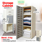 Lemari Plastik HDPE 41x31x108cm Pakaian Mainan Serbaguna Minimalis 001-M2504