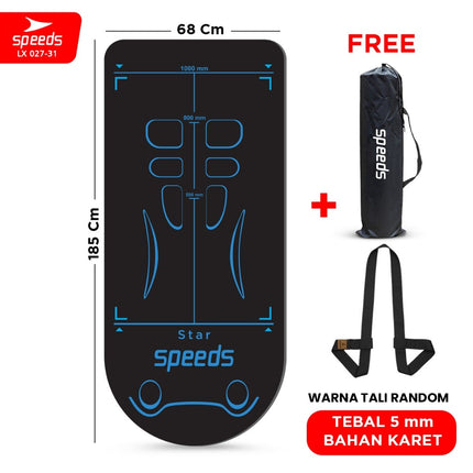 SPEEDS Alas Yoga Mat Matras Fitness Ab Roller Ab Wheel Latihan Mat Anti Slip Alas Senam Kuning 027-31