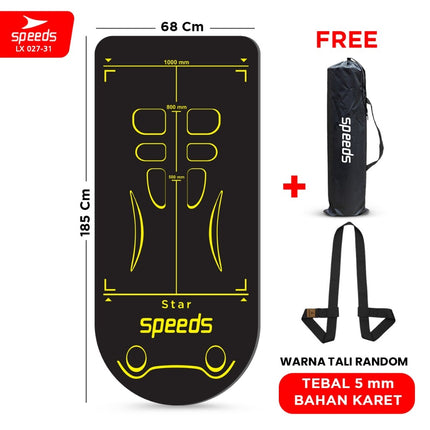 SPEEDS Alas Yoga Mat Matras Fitness Ab Roller Ab Wheel Latihan Mat Anti Slip Alas Senam Kuning 027-31