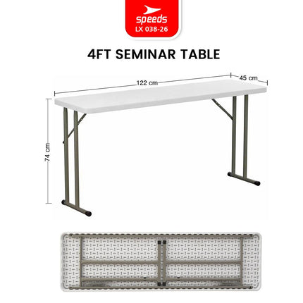 SPEEDS 180x45x74cm Plastic Folding Table Indoor Outdoor Multi-Purpose Large Picnic Table Joint Table 038-28