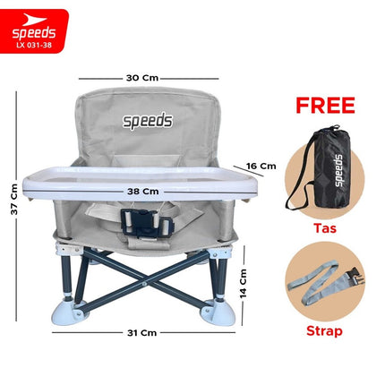 SPEEDS Kursi Makan Lipat Bayi Portabel Baby Chair Booster High Chair Kursi Balita 031-38