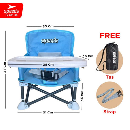 SPEEDS Kursi Makan Lipat Bayi Portabel Baby Chair Booster High Chair Kursi Balita 031-38