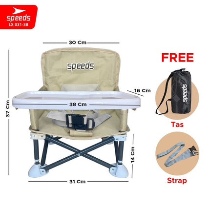 SPEEDS Kursi Makan Lipat Bayi Portabel Baby Chair Booster High Chair Kursi Balita 031-38