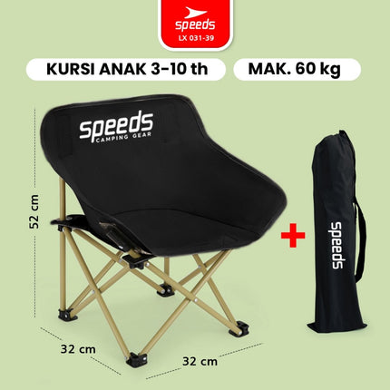 SPEEDS Kursi Lipat Anak Portable Kursi Bulat Foldable Moon Chair Outdoor Indoor 031-39