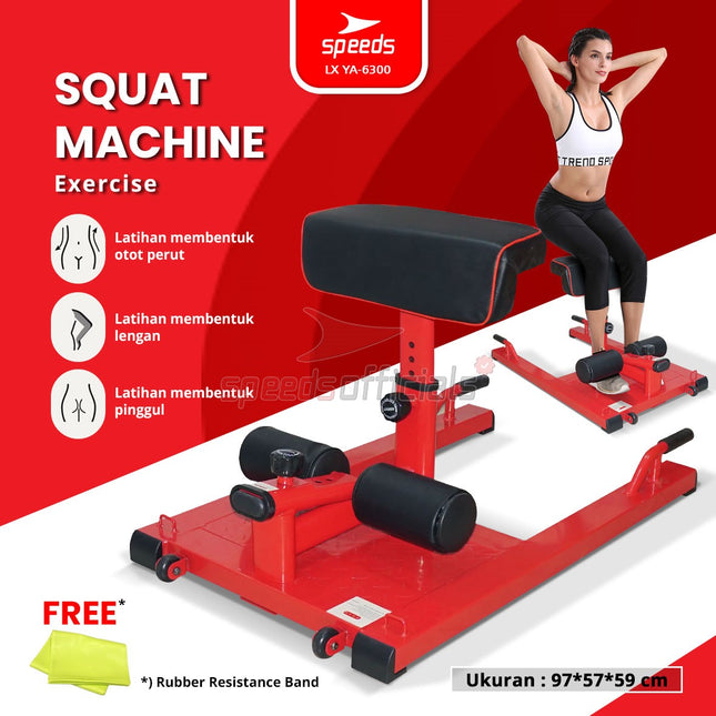 SPEEDS Squat Machine 3in1 Alat Fitness Bench Olahraga Multifungsi Sit Up Push Up Bar Praktis Gym Indoor Outdoor LX 042-6300