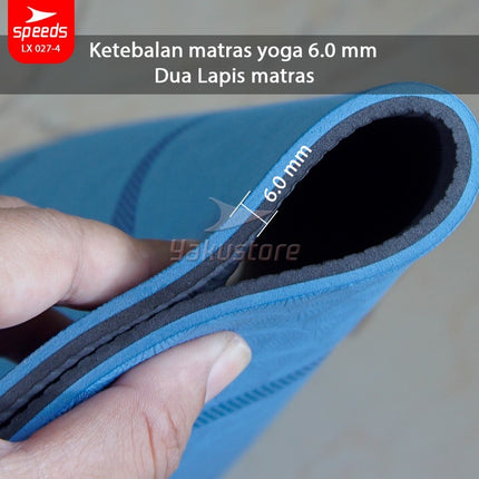 SPEEDS Yoga Mat TPE 6mm Matras Yoga Olahraga Meditasi Alas Yoga Karpet Berstandar SNI 027-4