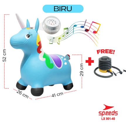 SPEEDS Mainan Tunggangan Kuda Kudaan Karet Rocking Horse Animal Jumping House 001-40