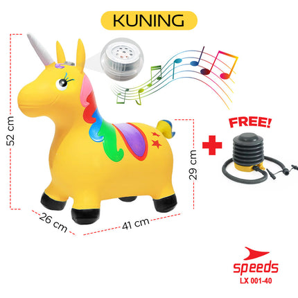 SPEEDS Mainan Tunggangan Kuda Kudaan Karet Rocking Horse Animal Jumping House 001-40