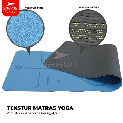 SPEEDS Yoga Mat TPE 6mm Matras Yoga Olahraga Meditasi Alas Yoga Karpet Berstandar SNI 027-4
