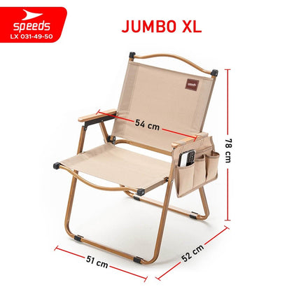 SPEEDS Kursi Lipat Camping Foldable Chair Mancing Aksesoris Tenda Piknik Rekreasi Outdoor 031-49