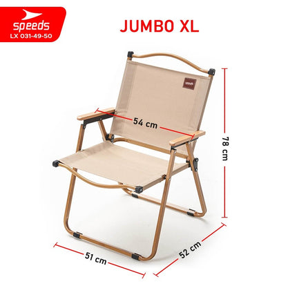SPEEDS Kursi Lipat Camping Foldable Chair Mancing Aksesoris Tenda Piknik Rekreasi Outdoor 031-49