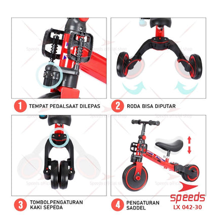 SPEEDS Sepeda Mini Sepeda Anak Taxi KickBike Balancing Bike Sepeda Keseimbangan 071-10