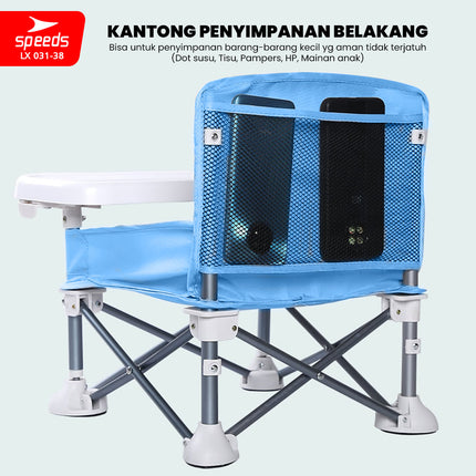 SPEEDS Kursi Makan Lipat Bayi Portabel Baby Chair Booster High Chair Kursi Balita 031-38