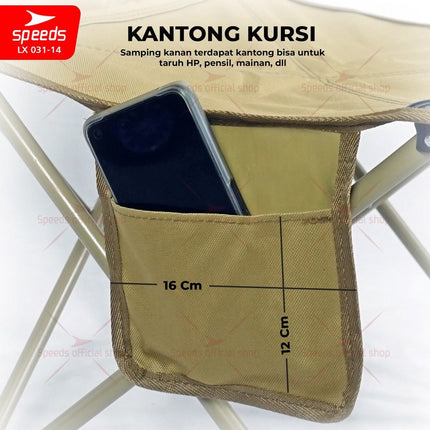 SPEEDS Kursi Lipat Camping Kursi Lipat Outdoor Kursi Gunung Kursi Sauna Bangku Portable 031-13